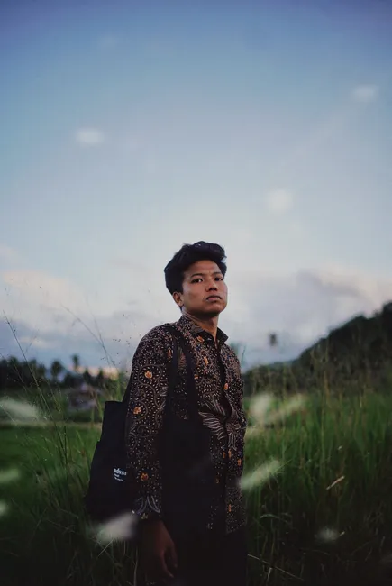 Kemeja Batik Lengan Panjang Coklat