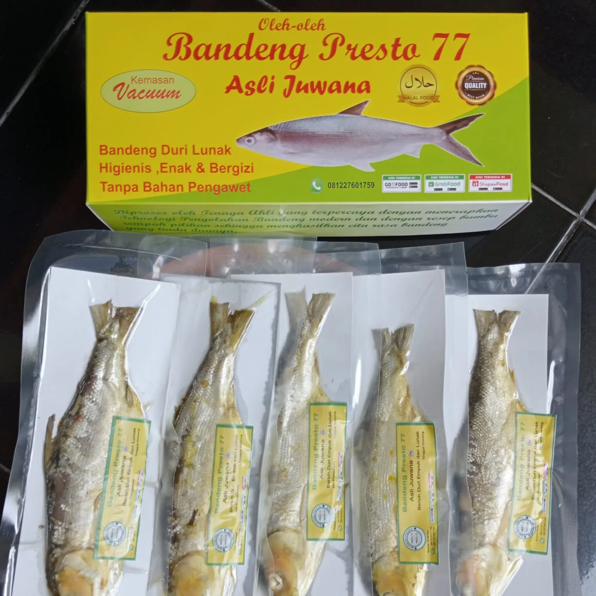 Paket 8 : Bandeng Presto Duri Lunak + 5 Sambel