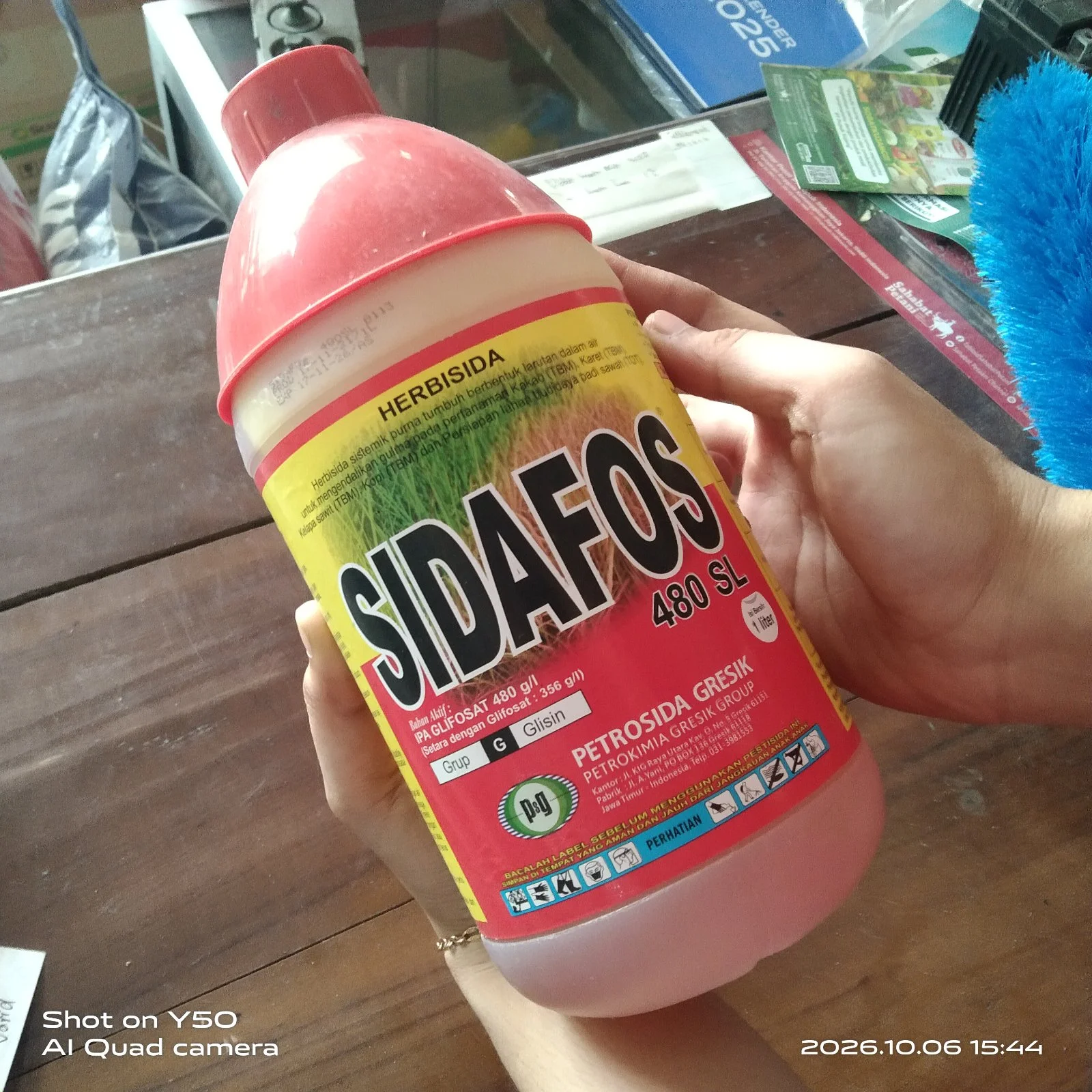 Sidafos 480SL (ba. IPA glifosat 480 g/l setara dengan glifosat : 356 g/l) 1L