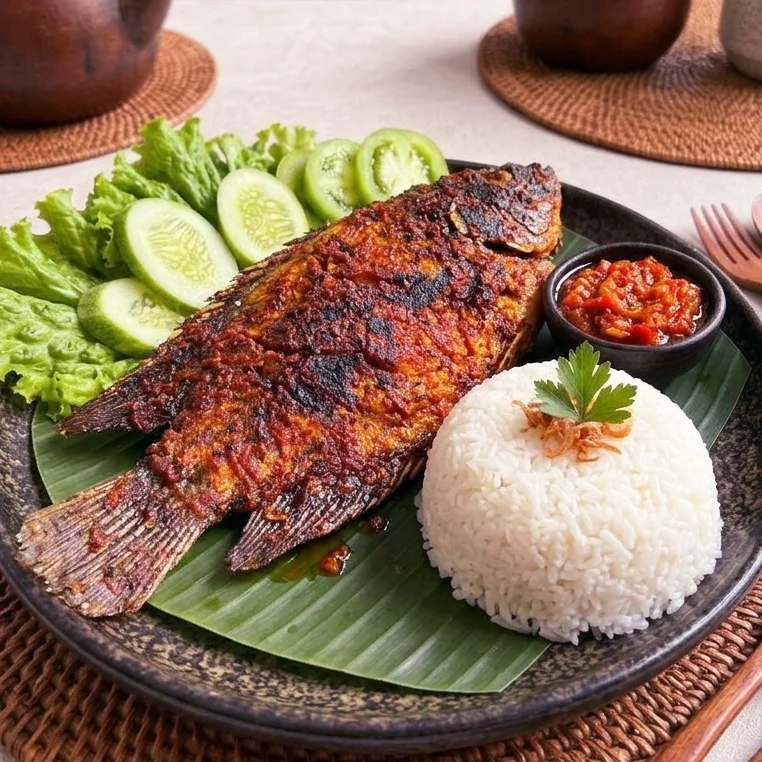 GURAME BAKAR SPESIAL + NASI