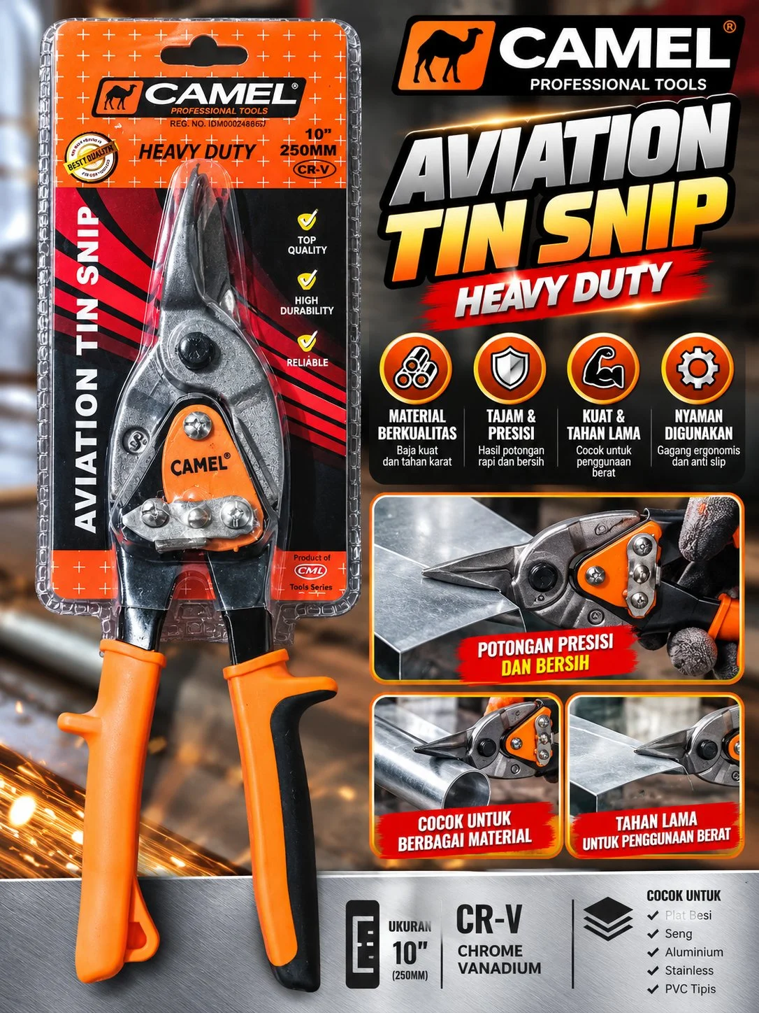 Aviation tin snip(gunting seng) camel