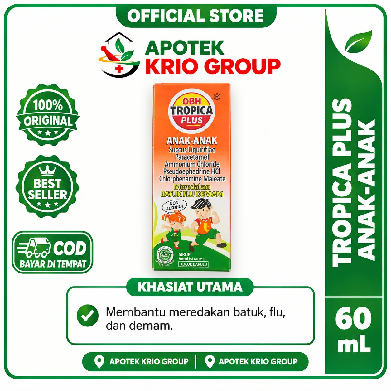 OBH TROPICA PLUS STRAWBERRY 60 ML